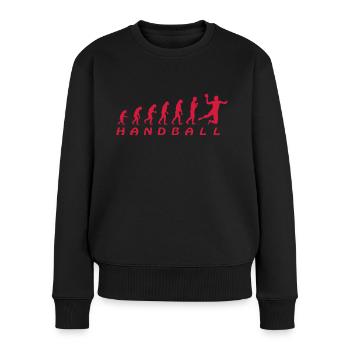 Evolution Handball - Frauen Premium Bio Pullover - Schwarz - Vorne - Julia (174cm)