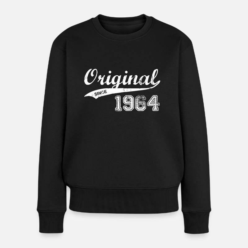 1964 - Frauen Premium Bio Pullover - Schwarz