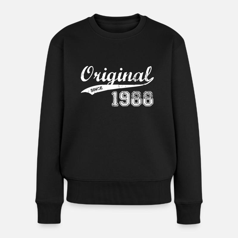 1988 - Frauen Premium Bio Pullover - Schwarz