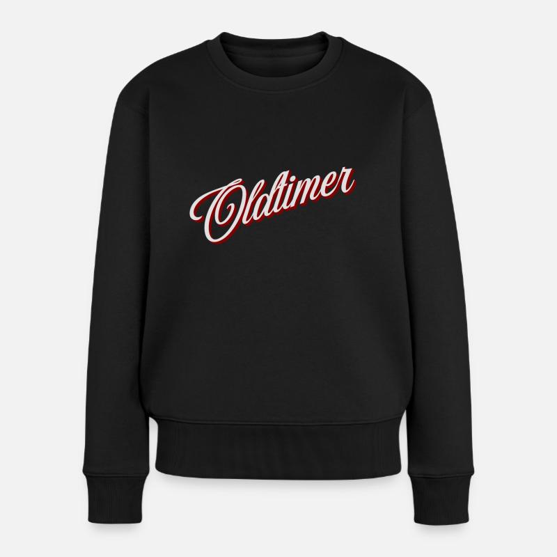 Oldtimer - Frauen Premium Bio Pullover - Schwarz