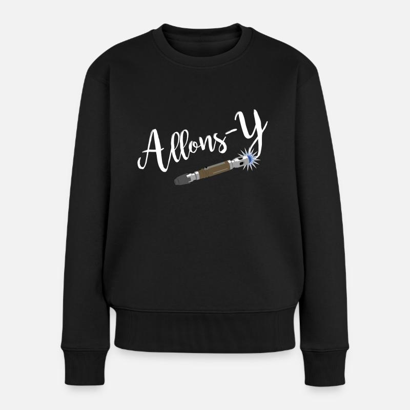 Allonsy - Frauen Premium Bio Pullover - Schwarz