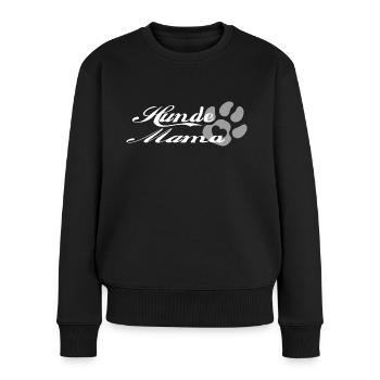 Hunde Mama stolzes Frauchen Hundedame - Frauen Premium Bio Pullover - Schwarz - Vorne - Julia (174cm)