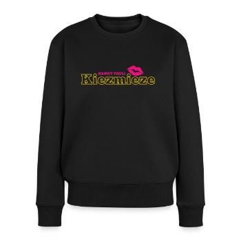 Kiezmieze Sankt Pauli - Frauen Premium Bio Pullover - Schwarz - Vorne - Julia (174cm)
