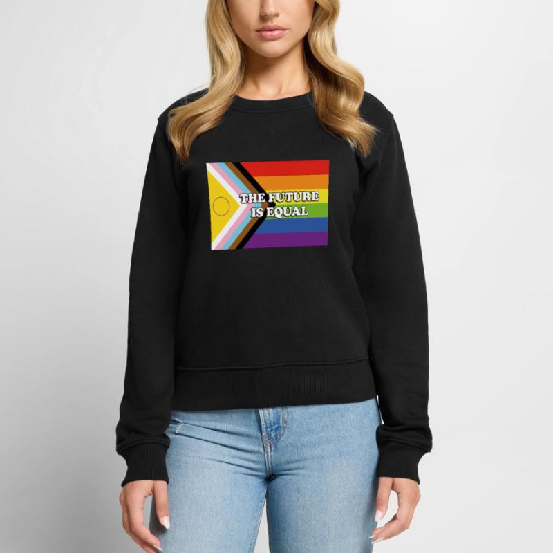 Fierté inclusive Progrès Drapeau L’AVENIR EST ÉGAL Pull Premium bio Femme