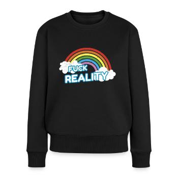 Fuck Reality Rainbow Pride - Pull Premium bio Femme - noir - Devant - Julia (174cm)