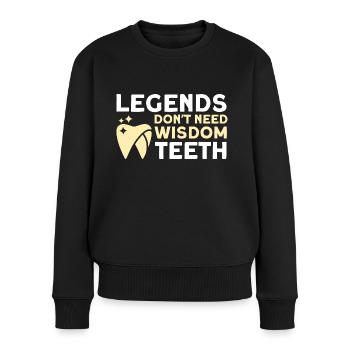 Wisdom Teeth Wisdom Tooth Patient Dentist - Women's Premium Organic Jumper - black - Front - Julia (174cm)
