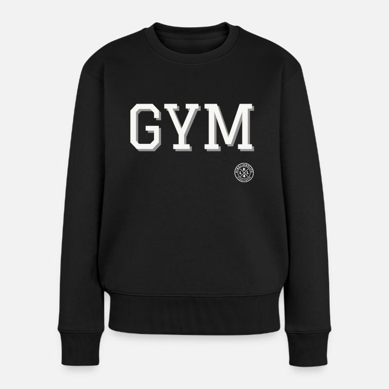 gym - Frauen Premium Bio Pullover - Schwarz