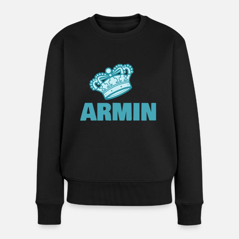 Krone Armin - Frauen Premium Bio Pullover - Schwarz
