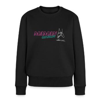 Maman danseuse ballerine - Pull Premium bio Femme - noir - Devant - Julia (174cm)