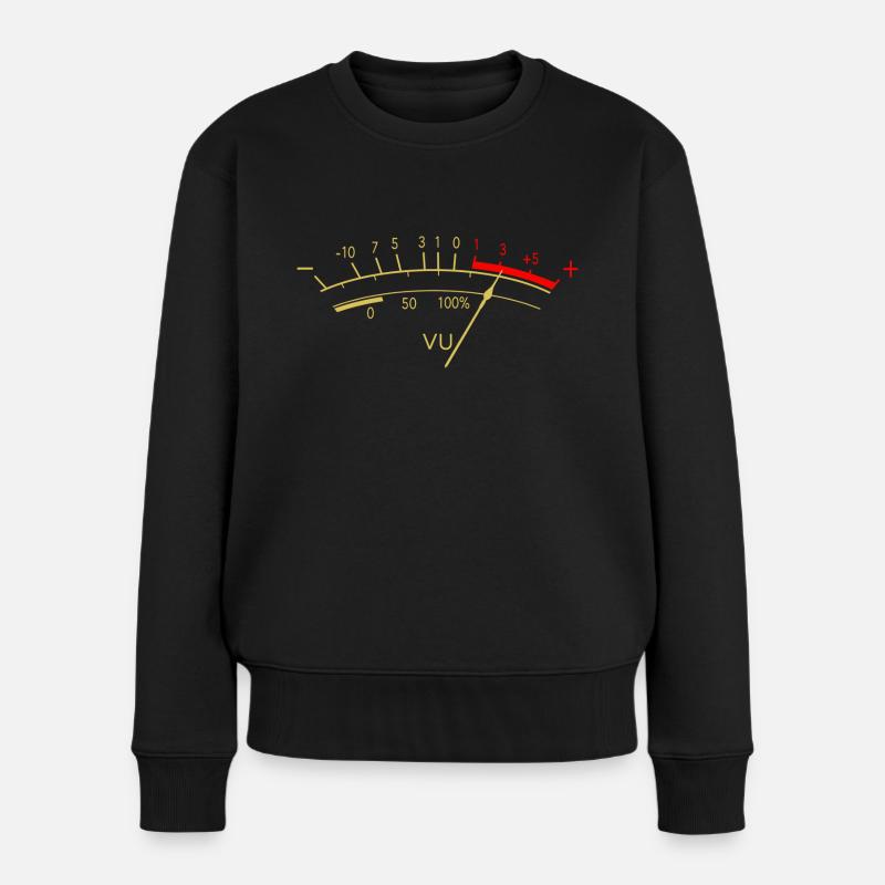 VU Meter Hi-Fi Analog Audio Vintage - Frauen Premium Bio Pullover - Schwarz