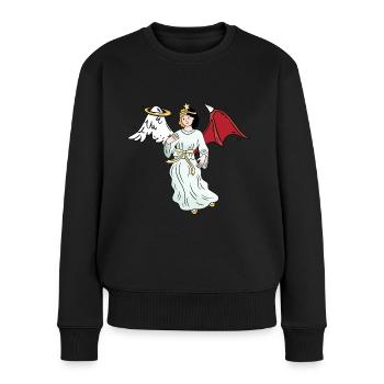 Angel Devil Good Evil Feelings Emotion Satan Dark - Women's Premium Organic Jumper - black - Front - Julia (174cm)