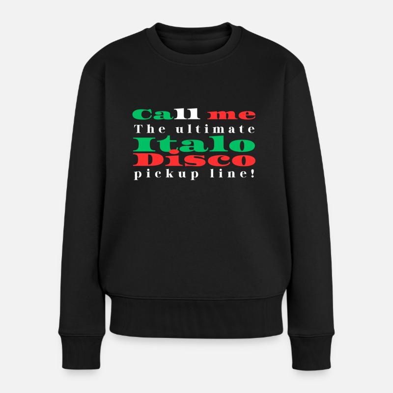 T-shirt Italo Disco Call Me - Pull Premium bio Femme - noir