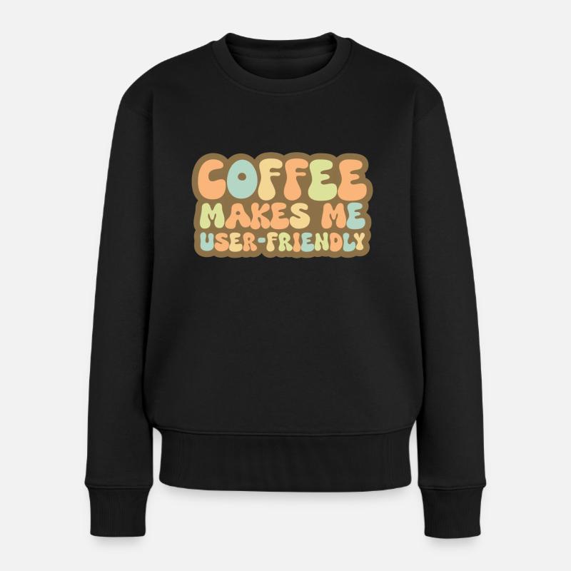 Le café me rend convivial - Pull Premium bio Femme - noir