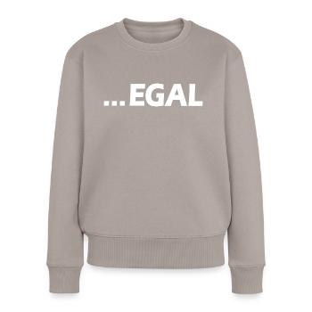 ... EGAL - Frauen Premium Bio Pullover - Taupe - Vorne - Julia (174cm)