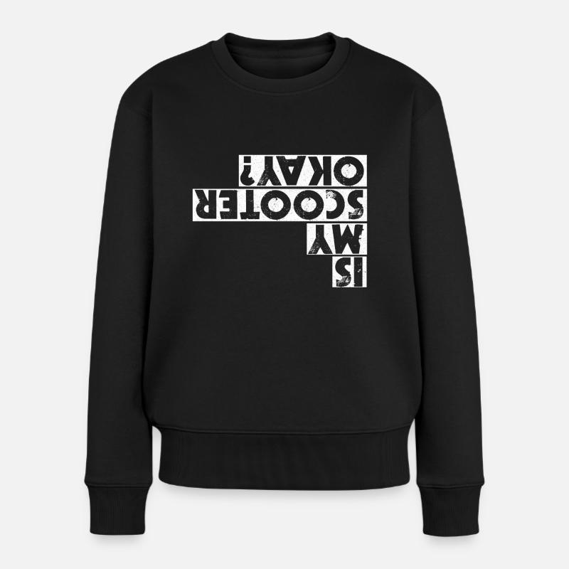 Scooter E-scooter E-Roller Stunt Stunts Tretroller - Frauen Premium Bio Pullover - Schwarz