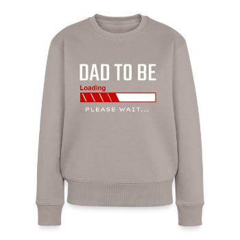 Papa à charger s’il vous plaît attendre - Nouveau père - Pull Premium bio Femme - taupe - Devant - Julia (174cm)