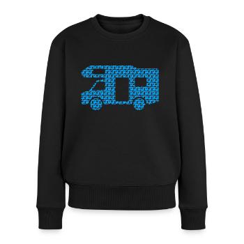 Motorhome matrix blue - Women's Premium Organic Jumper - black - Front - Julia (174cm)