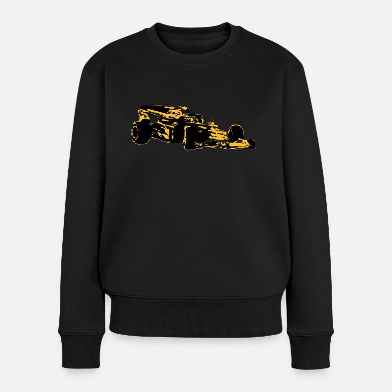 Rennwagen - Frauen Premium Bio Pullover - Schwarz