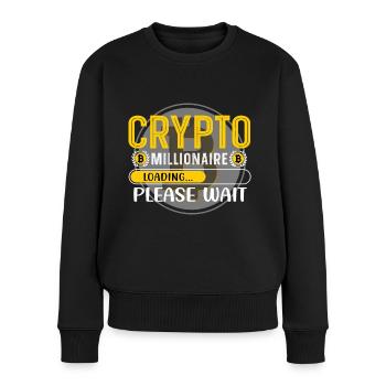 Bitcoin Crypto Money Coin Chemise cadeau - Pull Premium bio Femme - noir - Devant - Julia (174cm)