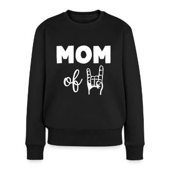 Mom of Two 2 Kids Mom - Women's Premium Organic Jumper - black - Front - Julia (174cm)