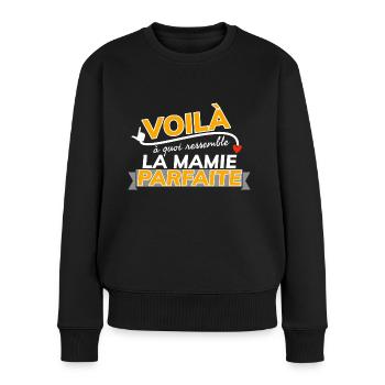 Voilà à quoi ressemble la mamie parfaite. - Pull Premium bio Femme - noir - Devant - Julia (174cm)