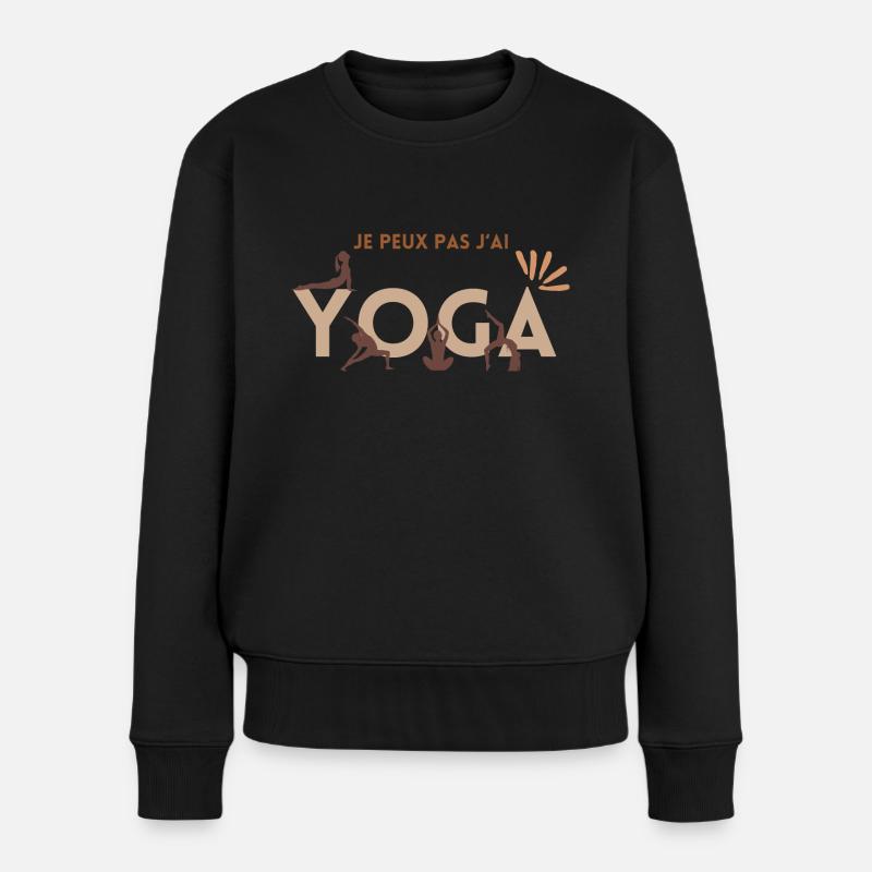 Je peux pas j'ai yoga - Pull Premium bio Femme - noir