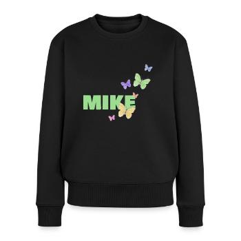 First name Mike - Women's Premium Organic Jumper - black - Front - Julia (174cm)