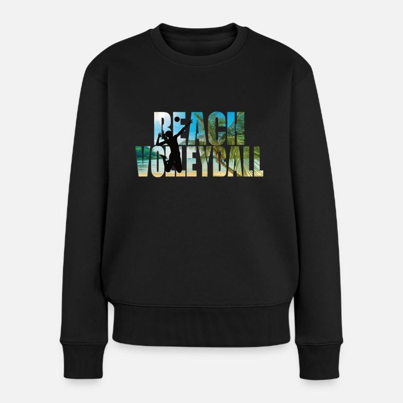 Beachvolleyball - Frauen Premium Bio Pullover - Schwarz