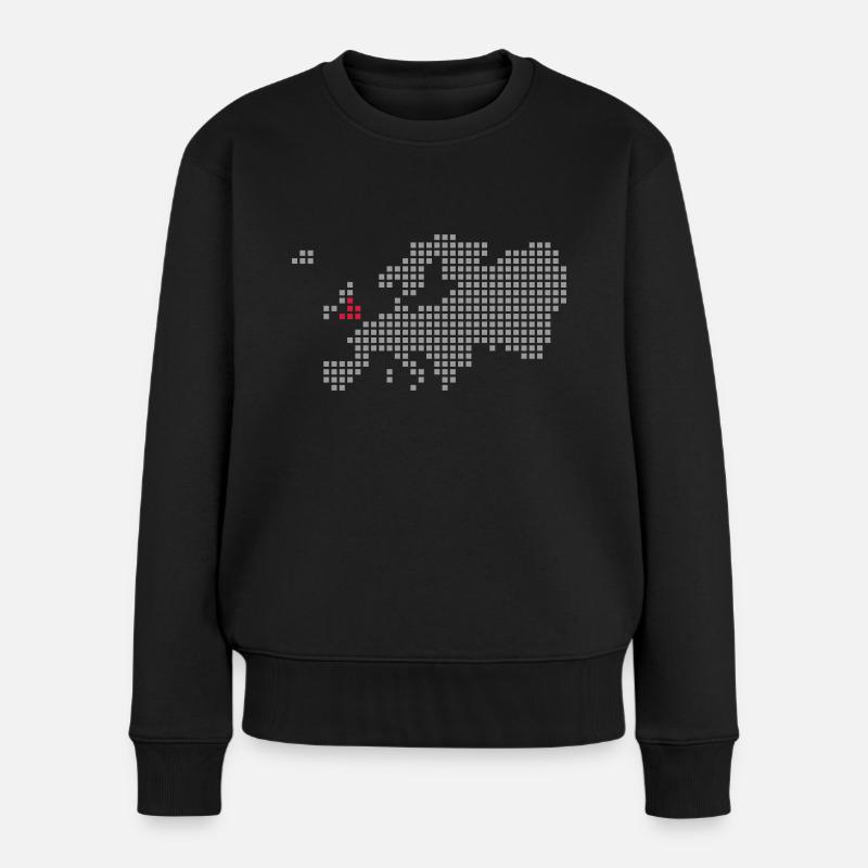 England - Frauen Premium Bio Pullover - Schwarz