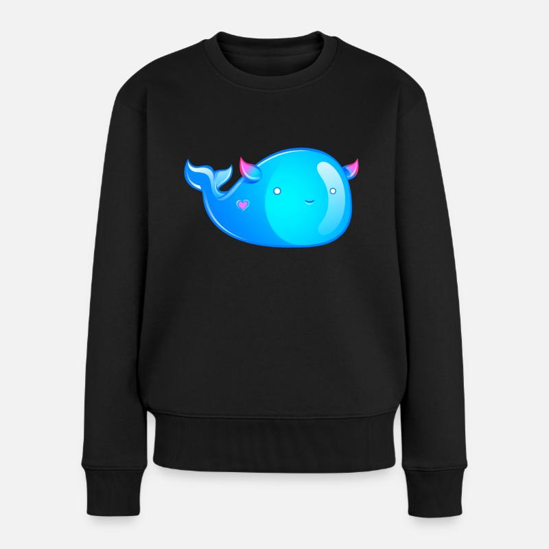 Golima la baleine volante - Pull Premium bio Femme - noir