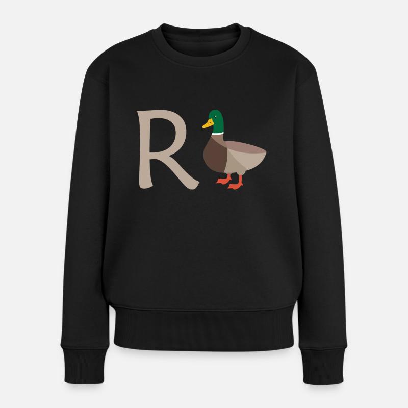 Rente Ente Ruhestand Pension Frührente Geschenk - Frauen Premium Bio Pullover - Schwarz