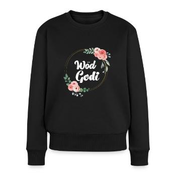 Wöd Godi Tolle Godi Taufpatin Österreich Sprüche - Frauen Premium Bio Pullover - Schwarz - Vorne - Julia (174cm)