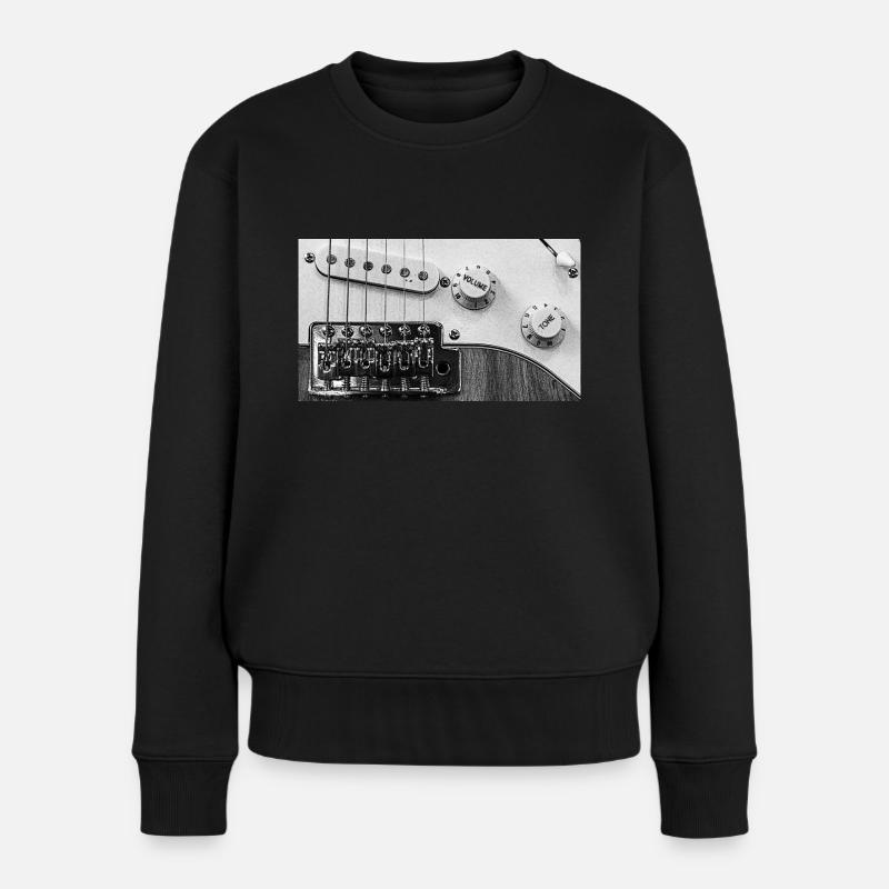 Gitarre - Frauen Premium Bio Pullover - Schwarz