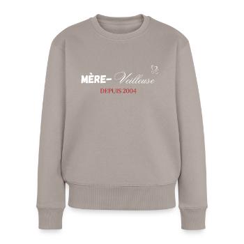 Mère veilleuse depuis 2004 - Pull Premium bio Femme - taupe - Devant - Julia (174cm)