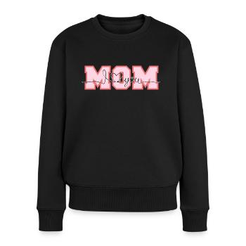 Mom - I love you - Women's Premium Organic Jumper - black - Front - Julia (174cm)