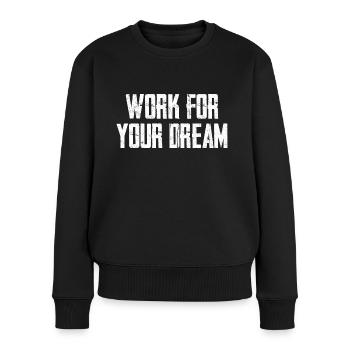 Travaillez pour votre rêve - Pull Premium bio Femme - noir - Devant - Julia (174cm)