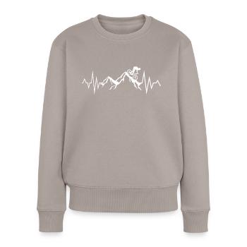 Mountain bikers - Women's Premium Organic Jumper - taupe - Front - Julia (174cm)