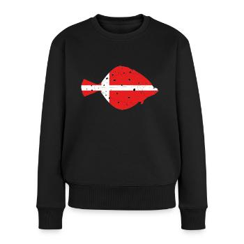 Scholle_20160304_vollformat_DK - Frauen Premium Bio Pullover - Schwarz - Vorne - Julia (174cm)