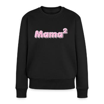 Mama hoch 2 - Frauen Premium Bio Pullover - Schwarz - Vorne - Julia (174cm)