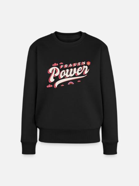 Frauenpower - Frauen Premium Bio Pullover - Schwarz