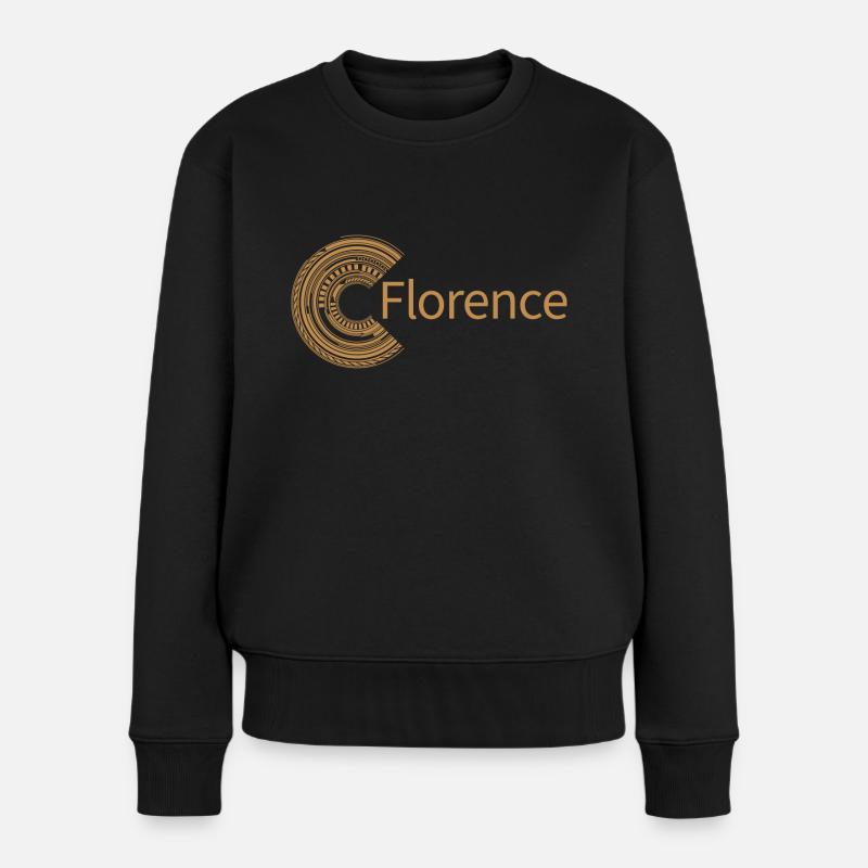 Für Florence - Frauen Premium Bio Pullover - Schwarz