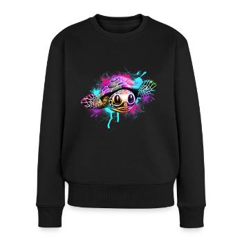 Turtle Graffiti Colorful - Women's Premium Organic Jumper - black - Front - Julia (174cm)