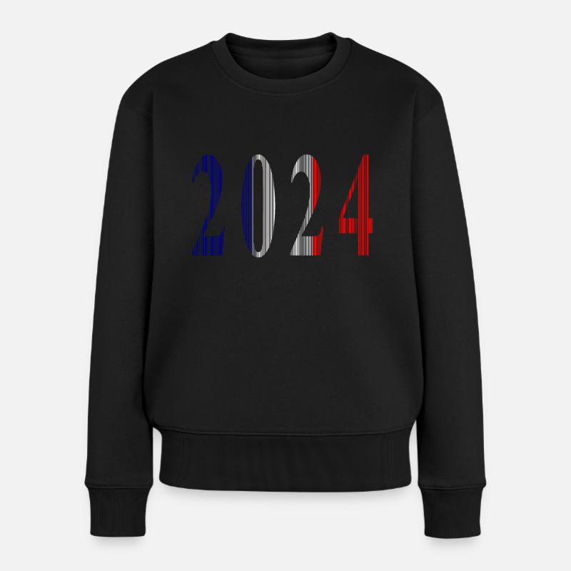 2024 Blau Weiß Rot - Frauen Premium Bio Pullover - Schwarz