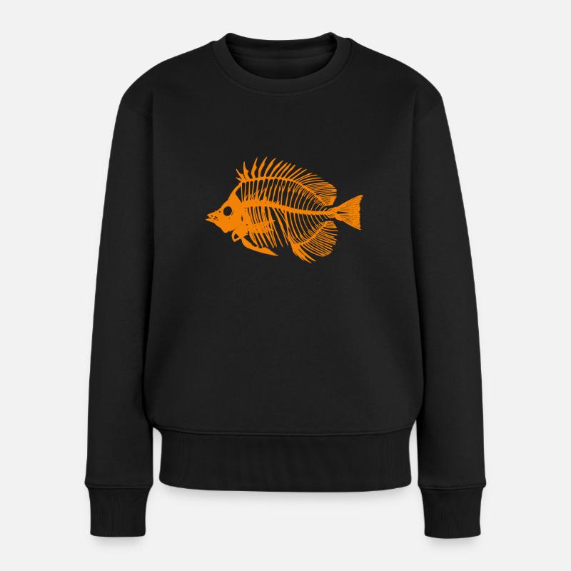 Poisson Orange - Pull Premium bio Femme - noir