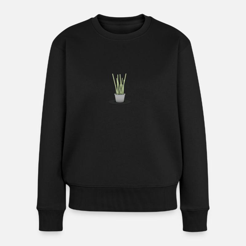 Bamboo - Frauen Premium Bio Pullover - Schwarz