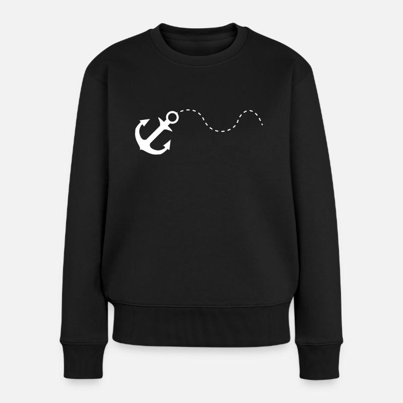 anker white - Women's Premium Organic Jumper - black