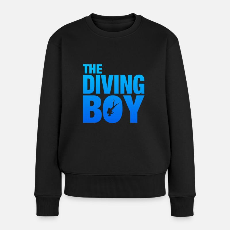 Diving, Tauchen - Frauen Premium Bio Pullover - Schwarz