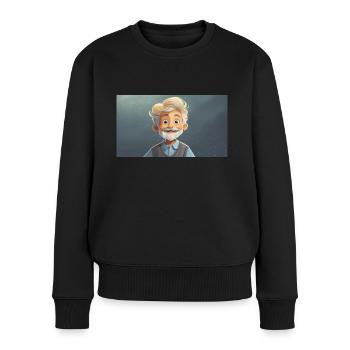 Lustige Hooey Kinder lassen sich Bärte wachsen - Frauen Premium Bio Pullover - Schwarz - Vorne - Julia (174cm)