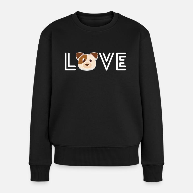 Le véritable amour du chien - Pull Premium bio Femme - noir