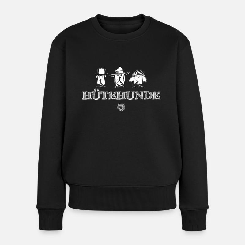 Hütehunde - DogTypoCollection lustiges Hundeshirt - Frauen Premium Bio Pullover - Schwarz